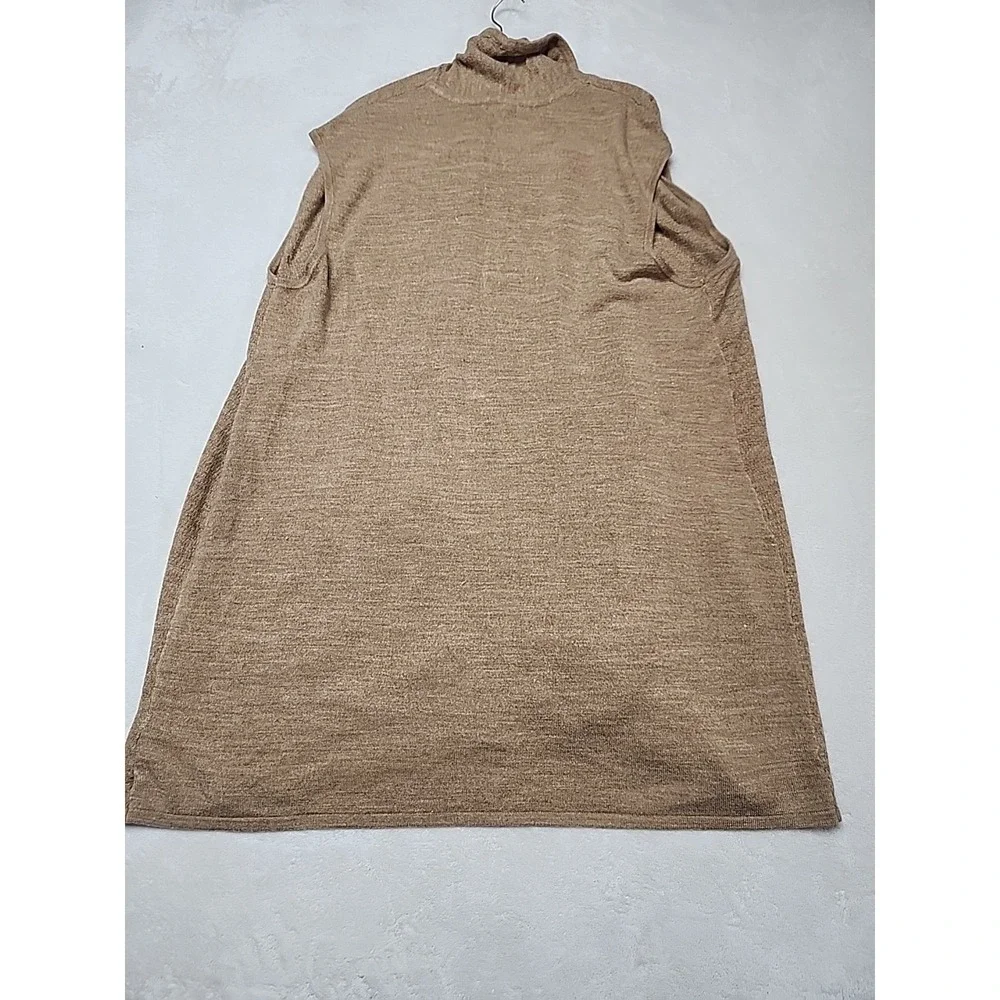 Willi Smith Woman Sleeveless  Long Cardigan‎ Duster Vest Knit Brown 1x